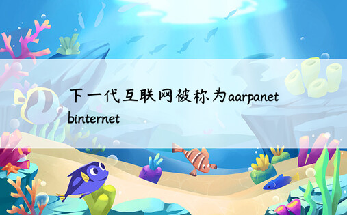 下一代互联网被称为aarpanetbinternet